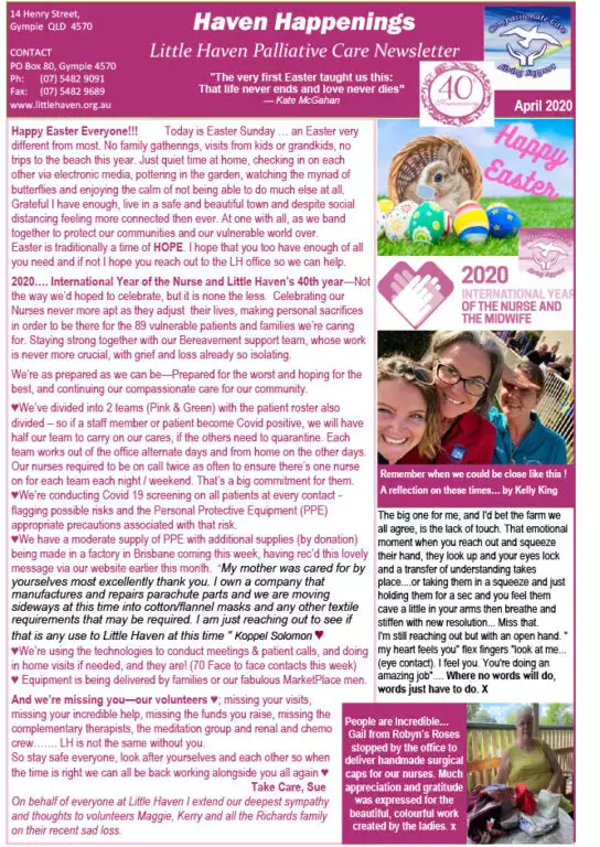 April 2020 Newsletter