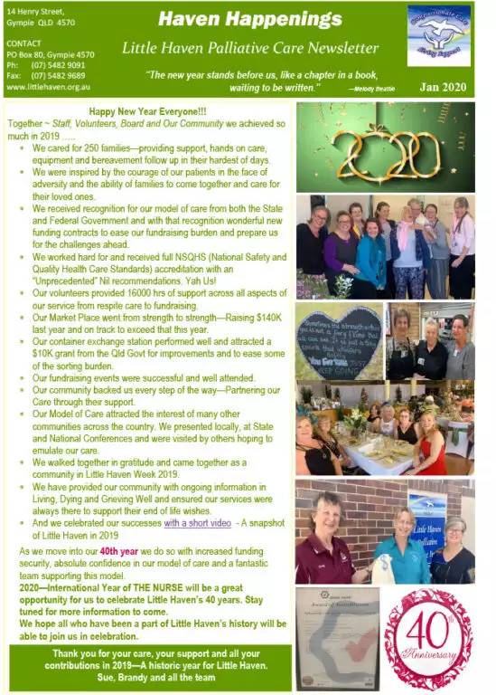 January 2020 Newsletter