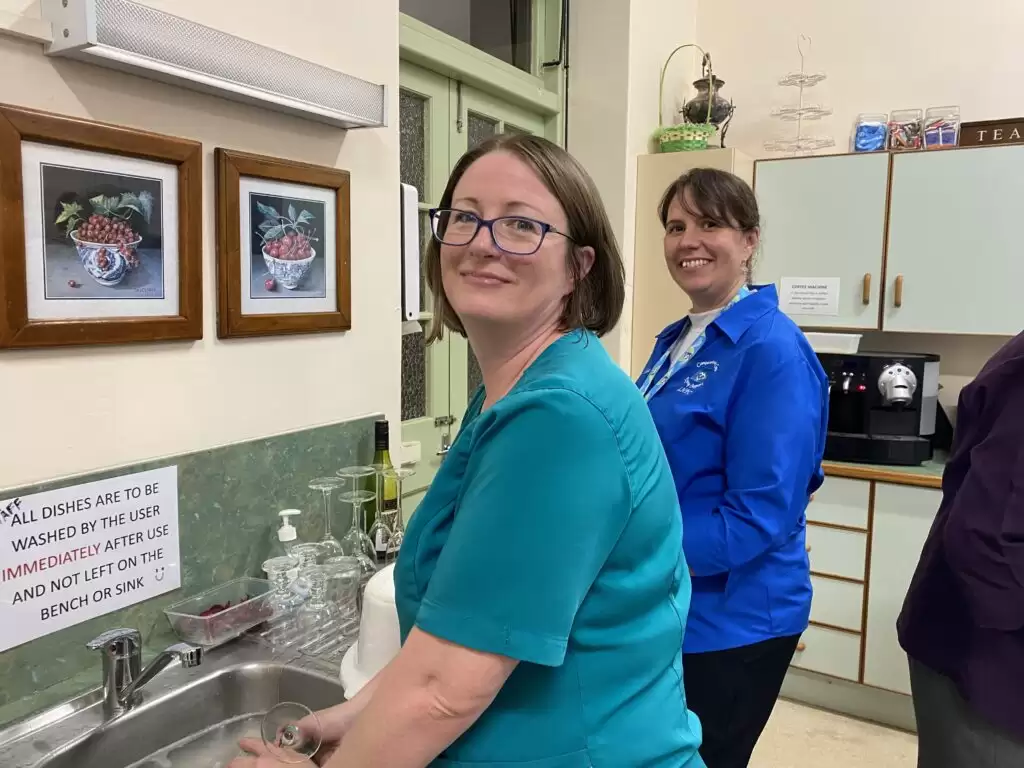 Nurse&nbsp;Sharon Woods and Social Worker Lisa McAulay