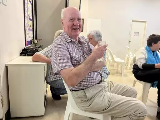 Peter enjoying the hospitality.