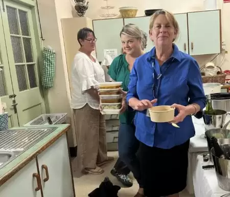 The curries were yum. Thanks to our nurses for all your help in the kitchen. Very much appreciated.