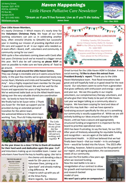 Little Haven December 2023 Newsletter