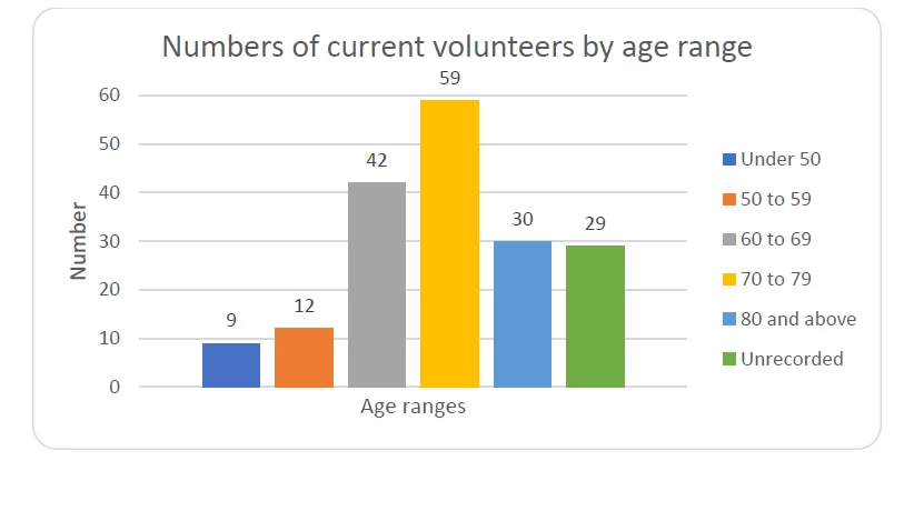 Figure 3: Little Haven Palliative Care Volunteers by age demographic